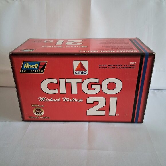 1997 Michael Waltrip Citgo 21 Wood Brothers Classic Citgo Ford Thunderbird 1:24 - Picture 8 of 10